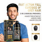 Mantra Rosemary Black Hair Color Shampoo - 3-in-1 Cleanse, Color & Condition