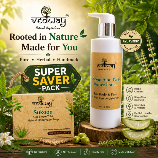 Neem Tulsi Complete Care Bundle - 2 Lotions + 5 Soaps
