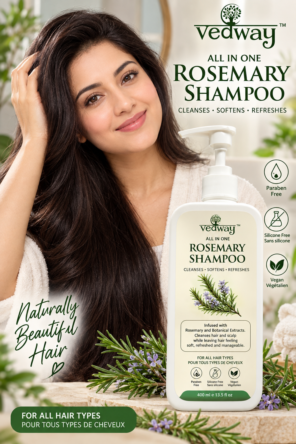 Vedway Mantra All-in-One Shampoo - Multi-Action Hair Care Solution