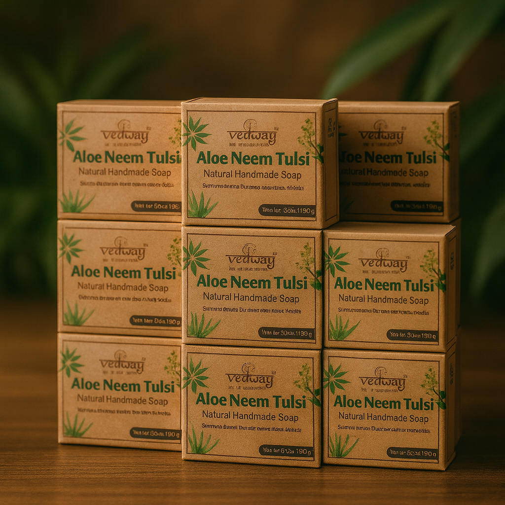 Vedway Neem Tulsi Aloe Vera Handmade Soap - 12 Pack Bundle (Save $20.88 + FREE Shipping in Canada)