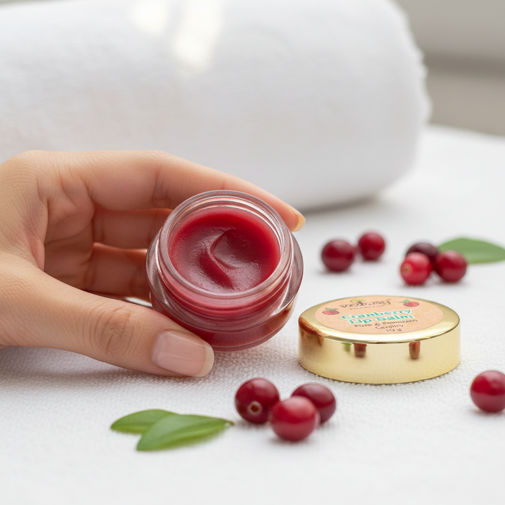 Lifestyle shot showing balm texture
